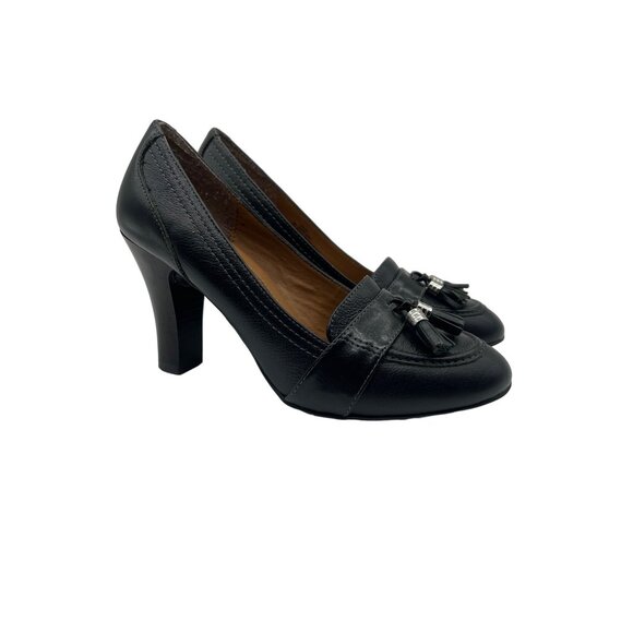 Euro Soft by Sofft Black Leather Heels size 7 - Picture 1 of 8